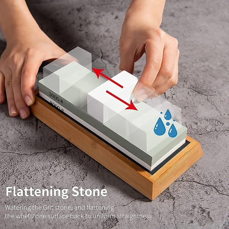 Whetstone Set-Premium Sharpener Stone 2 Side Gravel 400/1000 3000/8000-Whetstone Set | Дом и сад