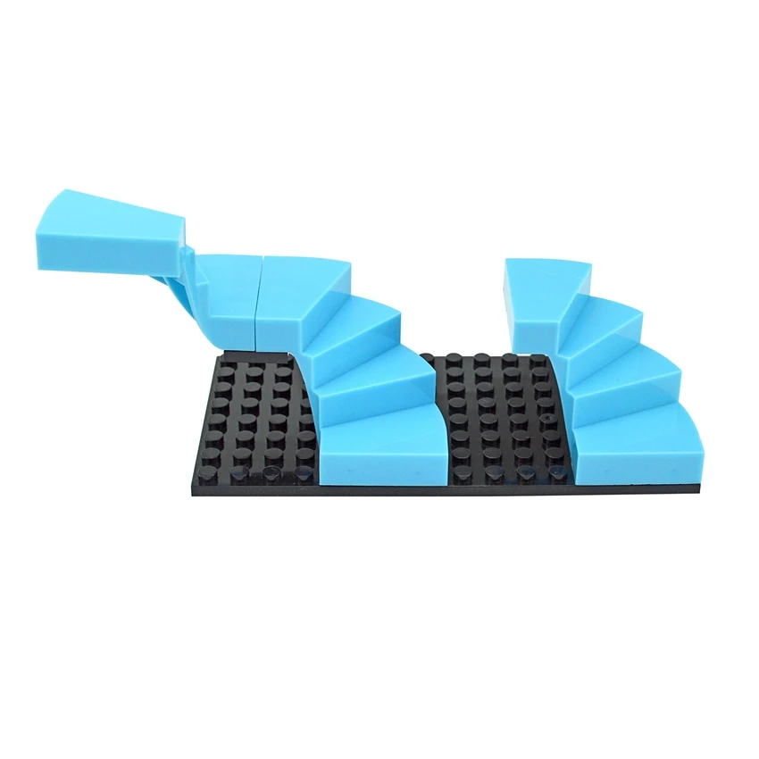 

MOC Parts Left Staircase Assembles Particles Stairs 6x6x4 Building Block Toys For Kids Compatible with 28466 Educational Bricks