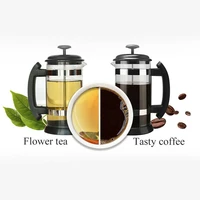 1000ml stainless steel cafetiere coffee maker pot kettle filter borosilicate