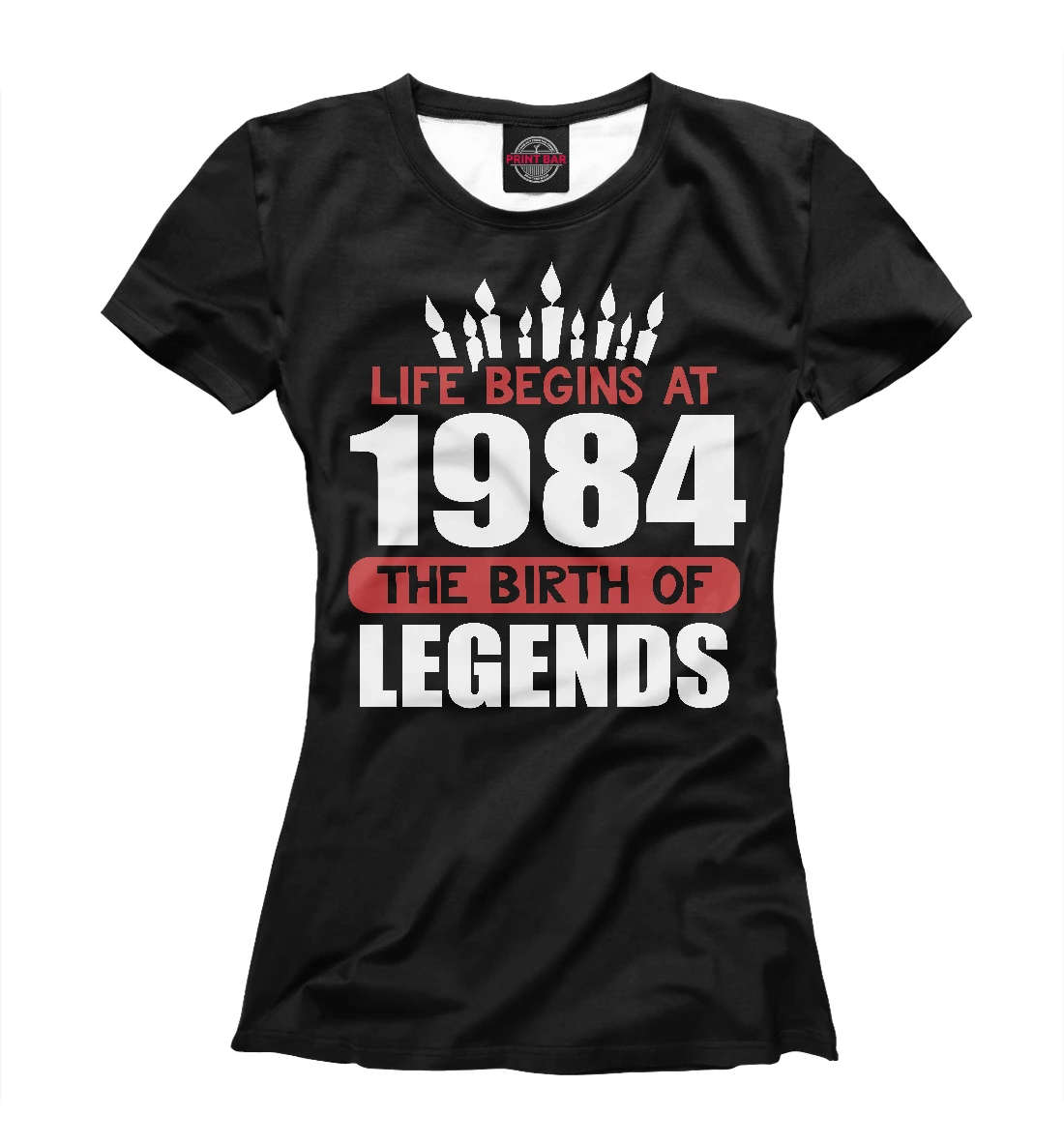 Футболка женская 1984 рождение легенды (День рождения)|Футболки| |