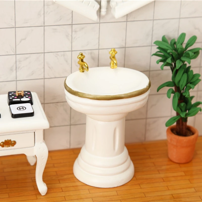 

1/12 Scale Dollhouse Accessories Furniture Bathroom Sink
