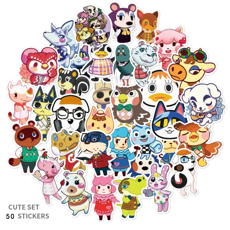 

50 Animal Trolley Case Computer Car Graffiti Cute Kawaii Stickers