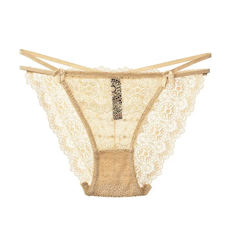 Skin Briefs Сексуальные женские бесшовные трусы с низкой талией, модные женские кружевные прозрачные треугольные трусы большого размера, элегантное нижнее белье, 8 цветов, M-2XL - Цвет: Skin Briefs