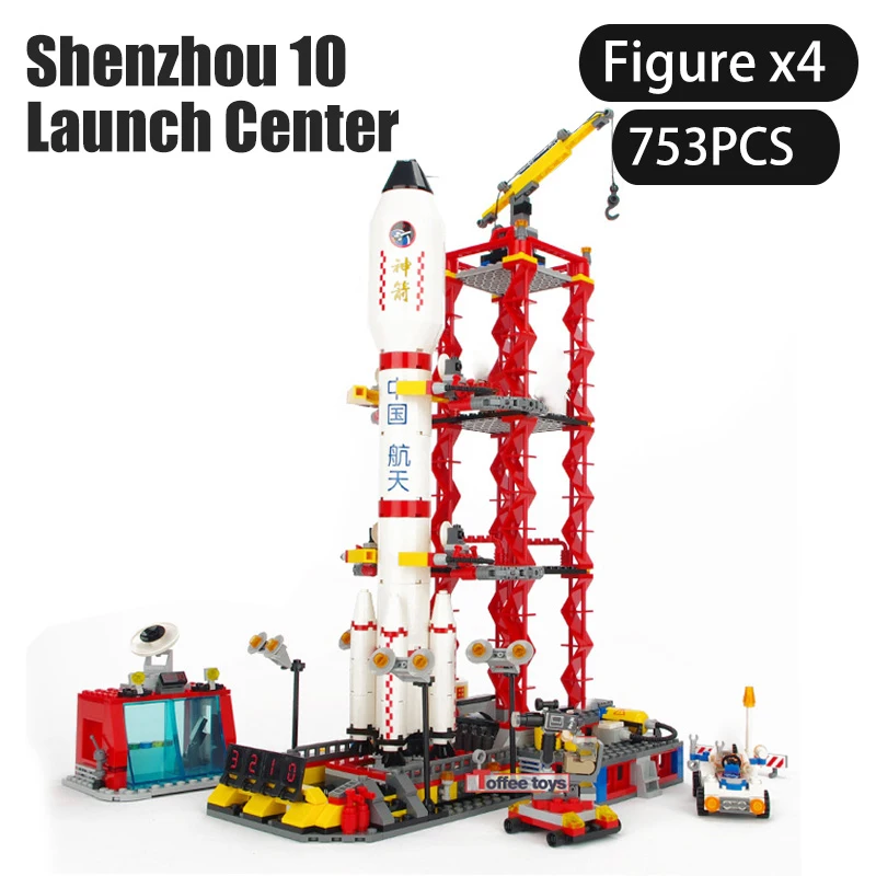 

Aerospace Space station Rocket Aircraft Building Blocks Sets For Children City Shuttle satellite Launch Center Brick kid Toys