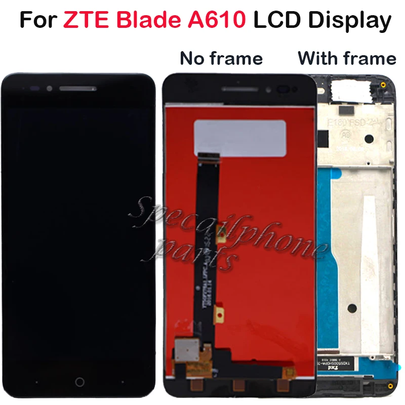 С рамкой для ZTE Blade A610 ЖК дисплей сенсорный экран HD дигитайзер в сборе A610/A241 версия