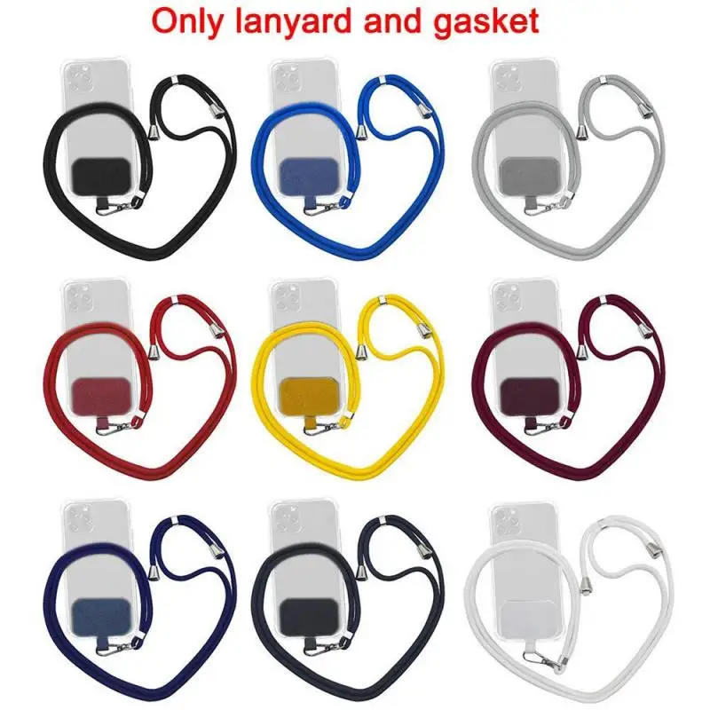 

1PCS Polyester Adjustable Webbing Lanyard Transparent Wrist Lanyard Gasket Hanging Neck Sling Multifunctional Mobile Phone Rope