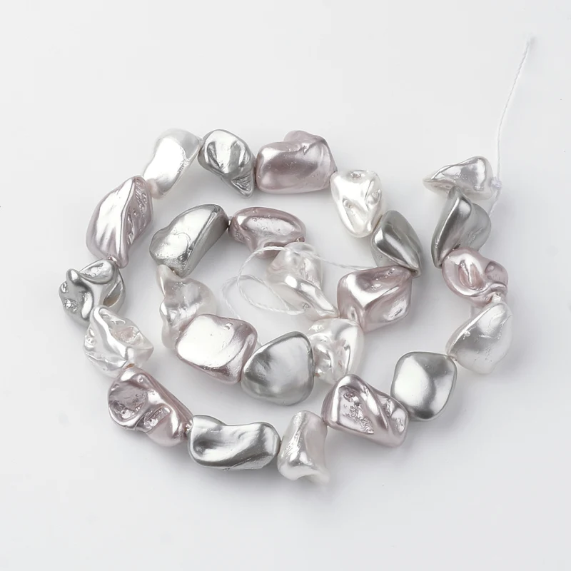 Натуральные антикварные белые жемчужные бусины Keshi модные браслеты 15 ~ 22x10 21x10 мм