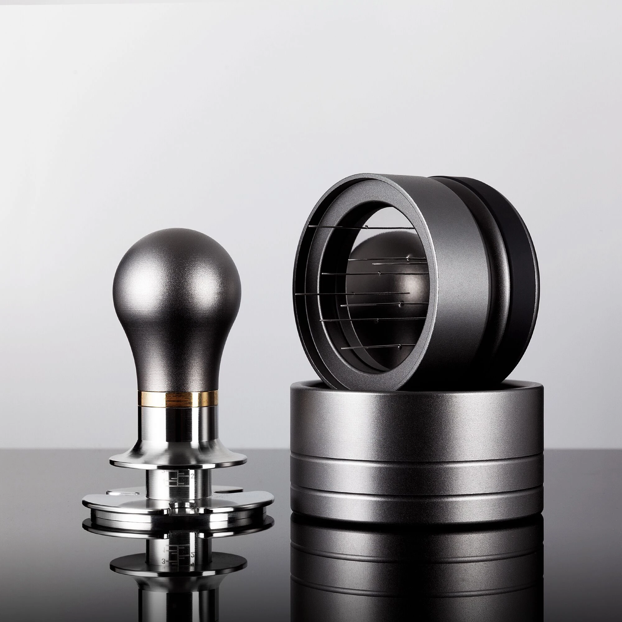 Juego de compactador de caf&eacute; con aguja de 58mm, herramienta niveladora, distribuidor de caf&eacute; en polvo, novedad de 2020-5