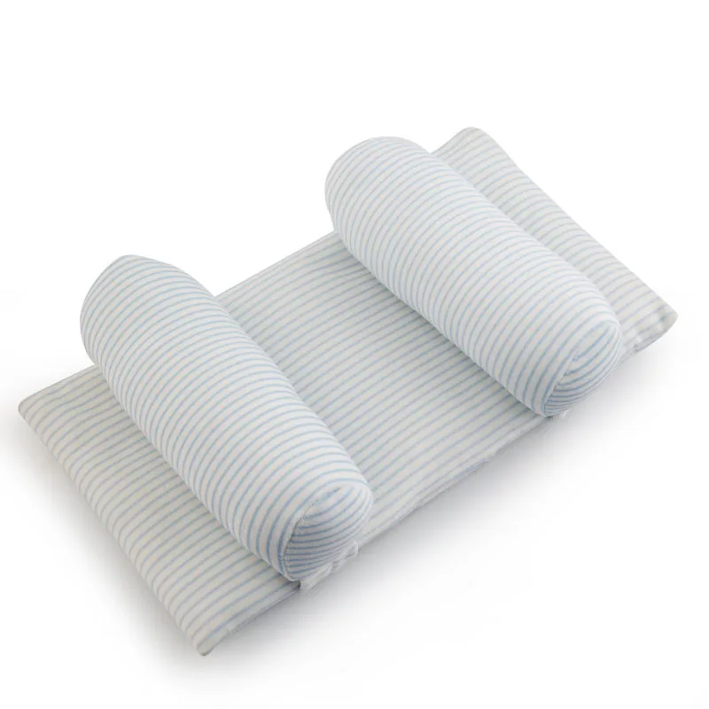 Подушка Детская Хлопковая в полоску комфортная не скатывается для сна от 0 до 24