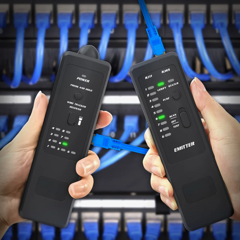 

BSIDE FWT8X Network cable tracker detecteur RJ11/45 Lan Ethernet Phone wire tester Finder Telecom Tool electrified work 60V