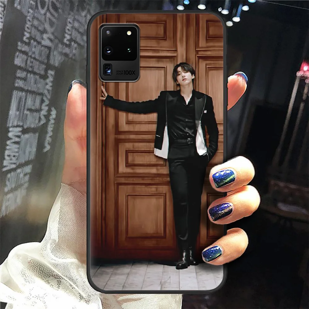 

Bangtan Boys Jeon Jung Kook Phone Case Cover Hull For Samsung Galaxy S 6 7 8 9 10 e 20 Edge Note 8 9 10 Plus black Cell 3D Shell