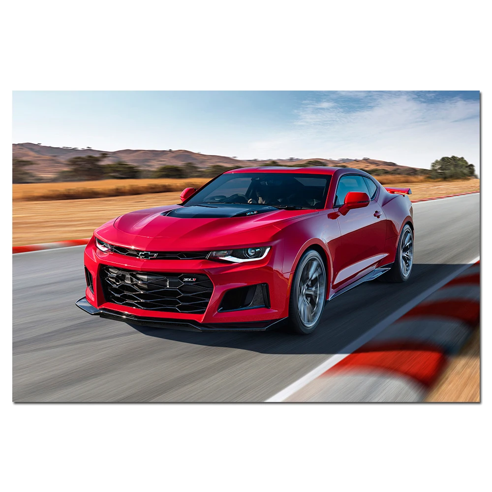 Chevrolet Camaro ZL1 плакат с суперкаром и принты Картина на холсте украшение стены