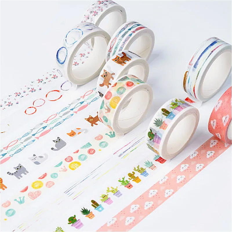 1 шт. Kawaii Fixed Star лента Washi бумага DIY планировщик изоляционная клейкая наклейки с