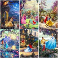 diy 5d diamond painting disney cartoon princess prince in castle cross stitch embroidery full dill mosaic home decor child gifts