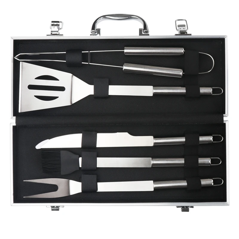 Barbecue Grilling Utensil Camping Accessories Outdoor Cooking Tools Kit Stainless Steel BBQ Set with Storage Case/Bag |
