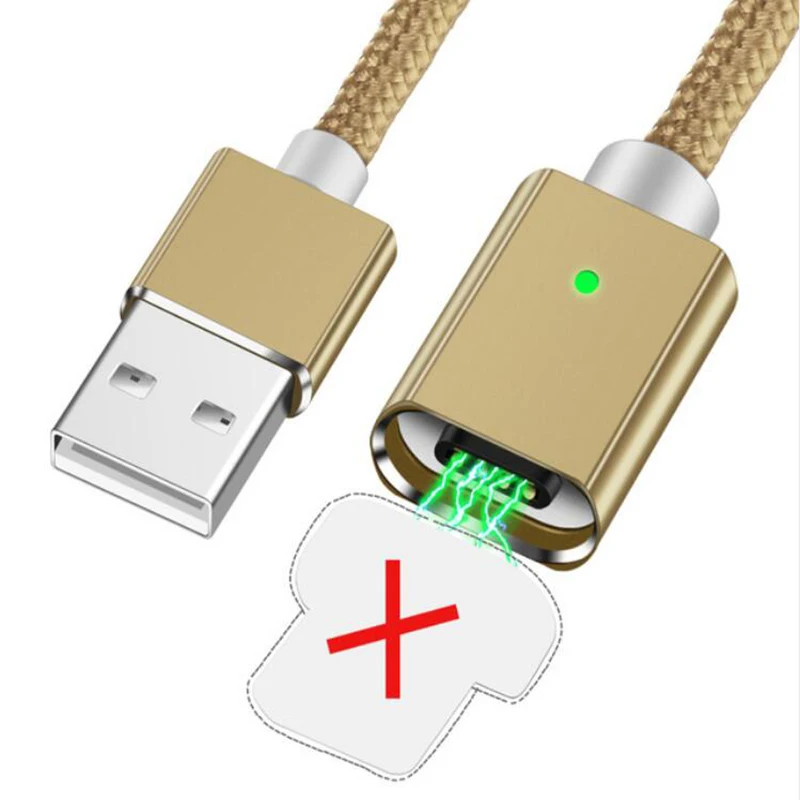 Gold Only Cable KSTUCNE Магнитный кабель зарядное устройство Micro usb type C кабель для быстрой зарядки телефона usb Магнит usb c кабель для iphone samsung xiaomi mi9 - Тип штекера: Gold Only Cable
