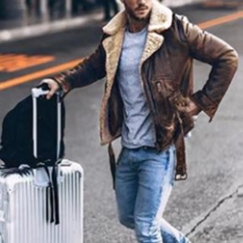 Мужская кожаная куртка на молнии черная Водонепроницаемая мотоциклетная из