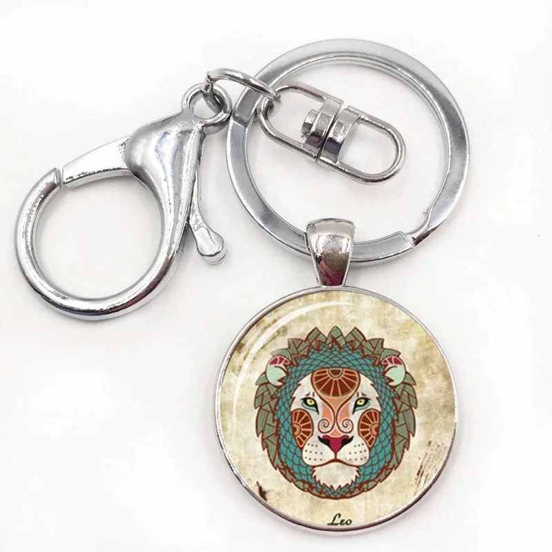 Подарок на день рождения 12 Знак зодиака стеклянные купольные украшения брелок