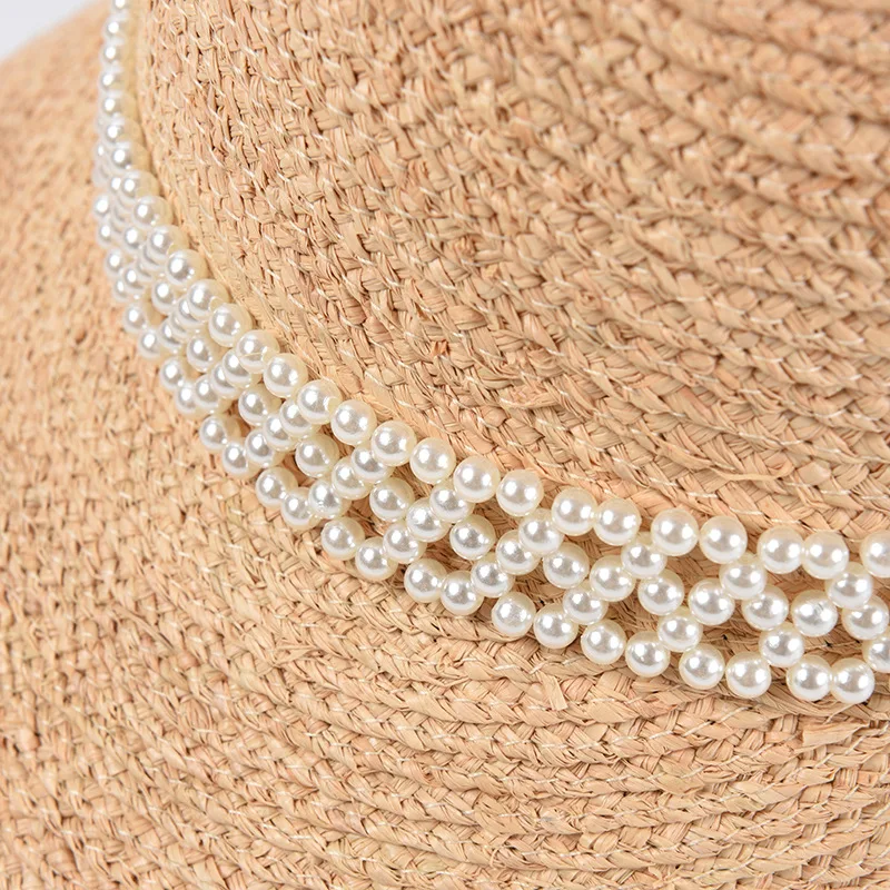 Шляпа от солнца Fibonacci из рафии Женская Соломенная пляжная Панама с широкими