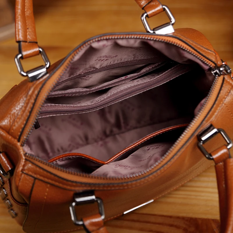 

Luxury Designer High Quality Leather Handbags for Women Vintage Ladies Shoulder Bag Top Handle Messenger Bags Travel Casual Tote