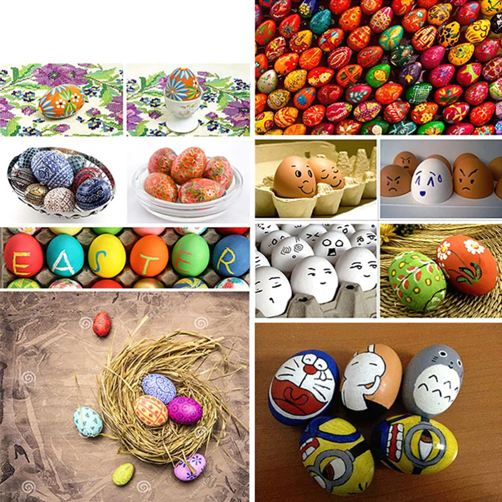 

12pcs Wood Artificial Eggs Graffiti Eggs Kids DIY Egg Toys (Wood Color)