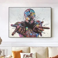 canvas painting marvel spiderman graffiti modern wall art pop posters and prints wall pictures for living room decor frameless