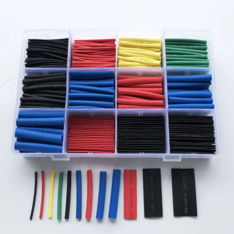 530 шт./компл. цветной кабель намотки термоусадочные трубки изоляционные