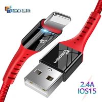 tiegem usb cable for iphone 13 12 11 pro max xs x 8 plus cable fast charging cable usb data line 1m 2m 3m charger cable