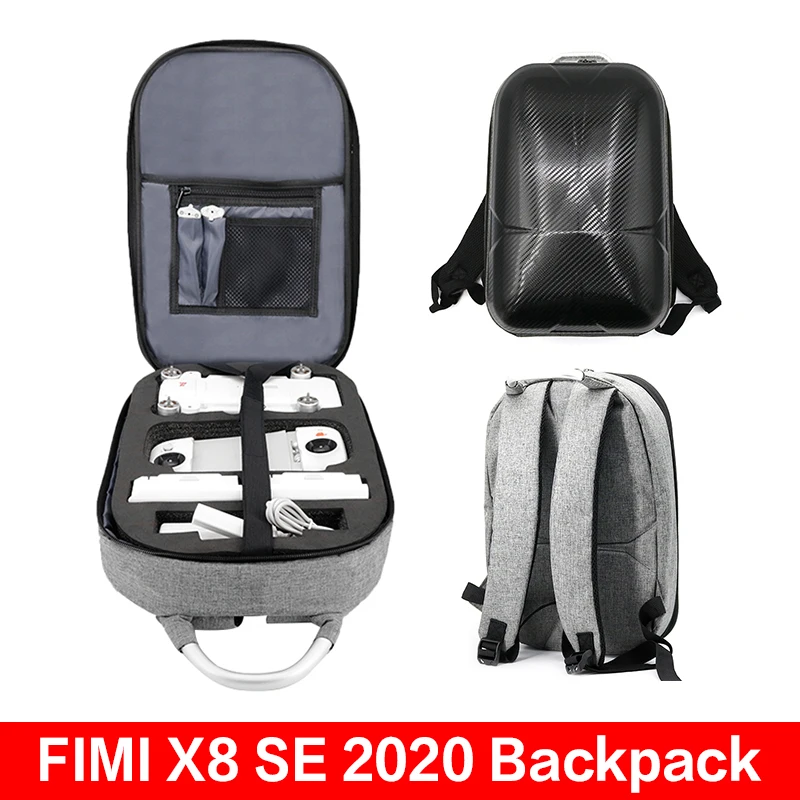 

FIMI X8 SE 2020 Backpack RC Drone Shoulder Case Safety 3pcs Battery Storage Anti-Shock Carrying HardShell Cover Protective Bag