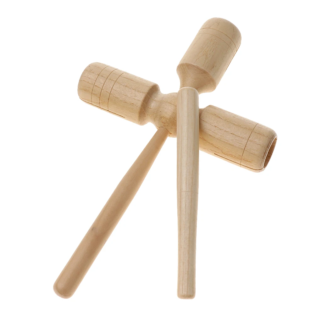 Деревянный трехцветный блок с нападающим Beater музыкальный ударный инструмент