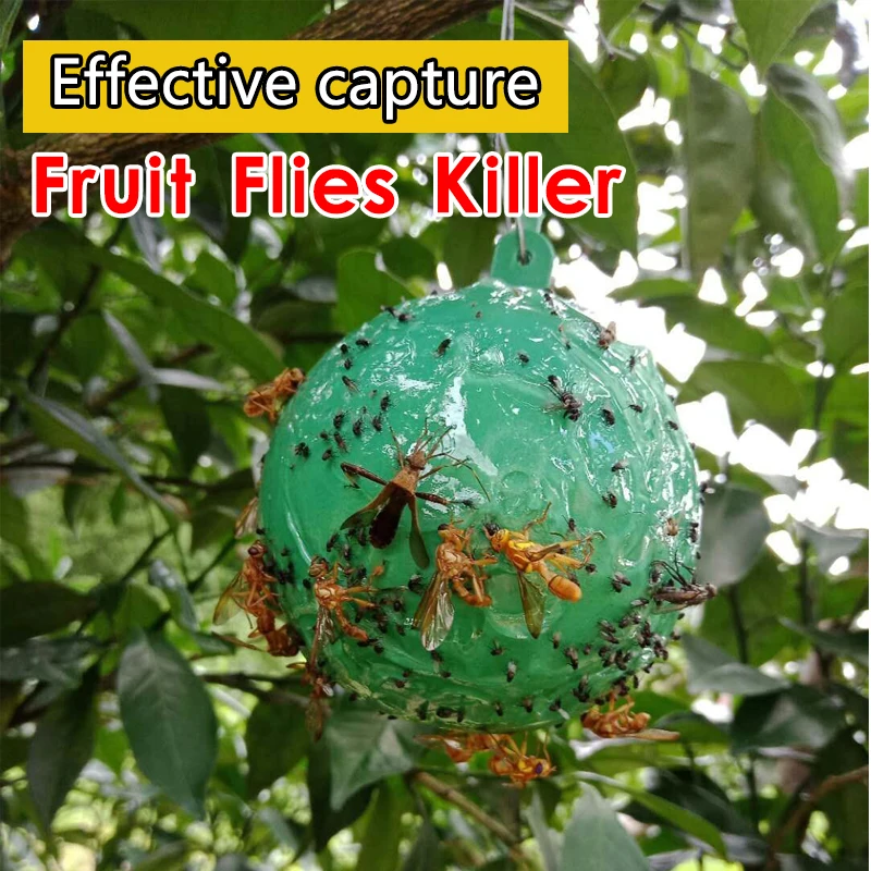 4 шт. висячая ловушка для мушек мячик фруктов липкая уличная одноразовая Оса
