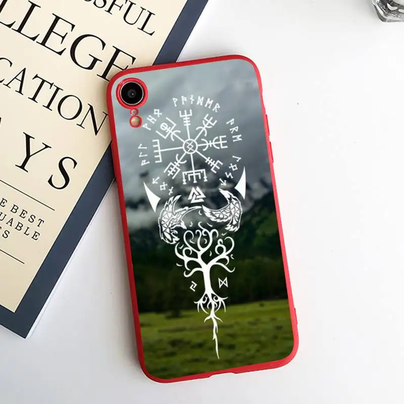 

Viking Vegvisir Odin Nordic luxury Phone Case funda Candy Color for iPhone 6 7 8 11 12 s mini pro X XS XR MAX Plus