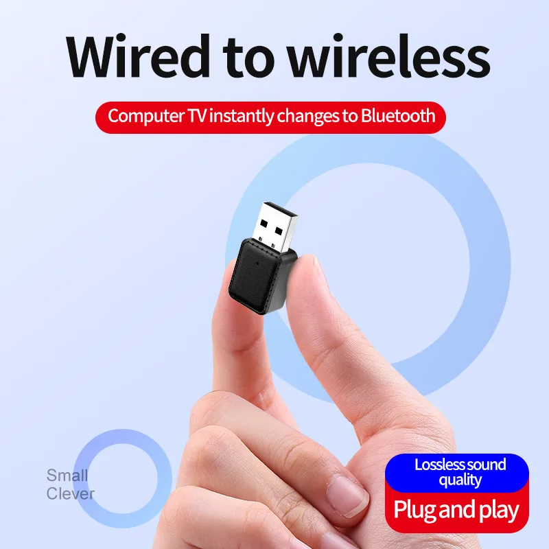 2020 Новый 2 в 1 USB Bluetooth 5 0 передатчик Мини портативный 3 мм AUX стерео беспроводной