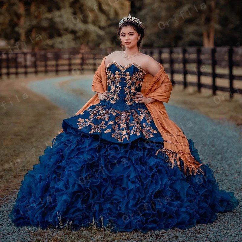 

Royal Blue Sweet 15 Birthday Party Dresses Appliques Lace Sweet 16 Dress Graduation Quinceanera Evening Gowns Custom Made