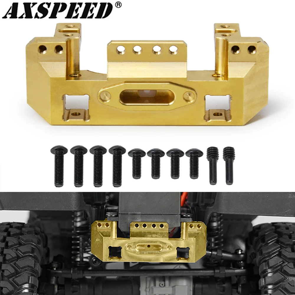 

AXSPEED Brass Front Bumper Mount Servo Stand 37/118g for 1/10 RC Crawler Car Traxxas TRX4 TRX-4 Upgrade Parts