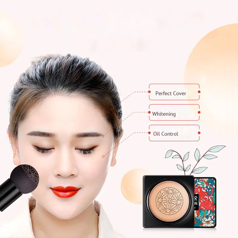 BB CC крем консилер с солнцезащитной подушкой в виде грибов УВЛАЖНЯЮЩАЯ основа