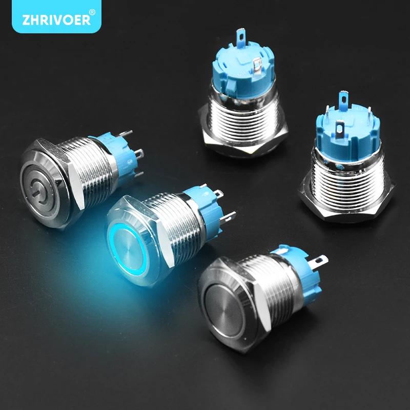 1 шт. 22 мм металлический кнопочный переключатель мгновенный Самостоятельная