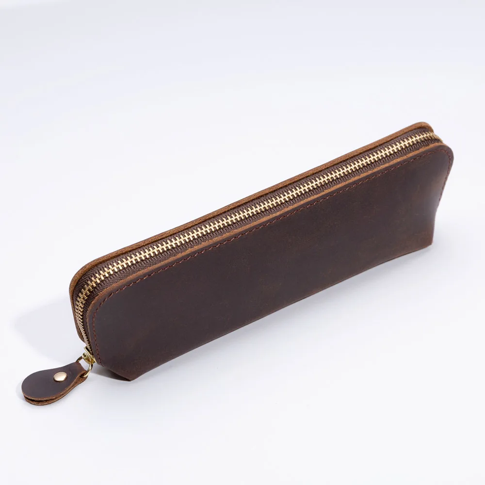 

Genuine Leather Pencil Case School Pencilcase Girls Boys Stationery Penal Pen Box Large Capacity Pencilfolder Bag Kit Supplies