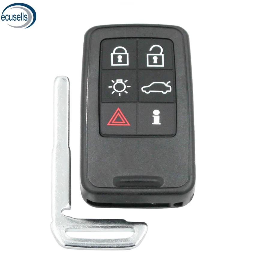 Пустой чехол для ключа с 5 + 1/6 кнопками дистанционным управлением Volvo S60 S80 V60 XC60