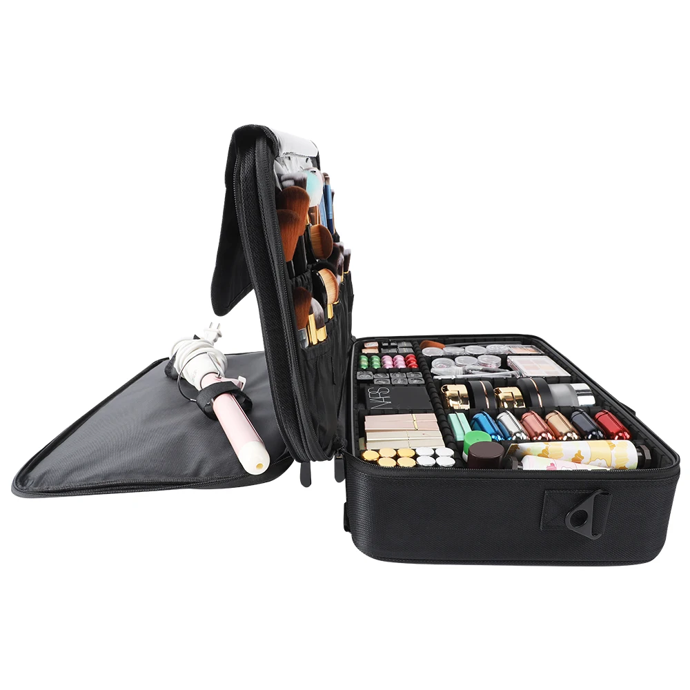 Портативный дорожный Органайзер чехол для косметики с съемным разделителем