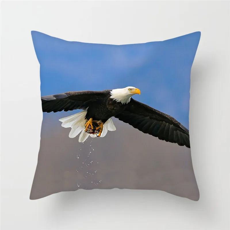 Fuwatacchi Raptor Bald Eagle Mountain Lake Pillow Cover Animal Cushion For Car Home Living Room Decorative Pillowcase 2019 | Дом и сад