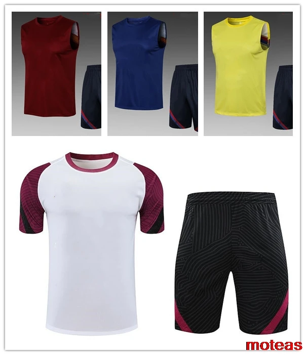 

2022 new Men's Soccer Vest Sports Summer Polos Shirts Sets with Shorts Sweater Training Tracksuit adult Survetement jogging kits