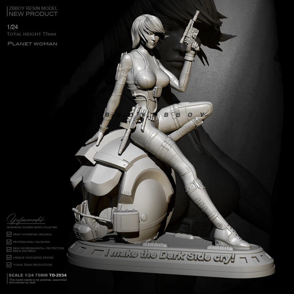 

1/24 Resin model kits figure beauty colorless and self-assembled TD-2934