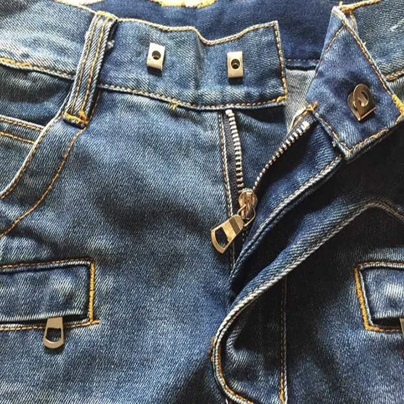 

Designer Homme Mens Biker Balmai Clothes Denim Pants Distressed Motorcycle Joggers Slim Fit Ripped Jeans Trousers Pant Men