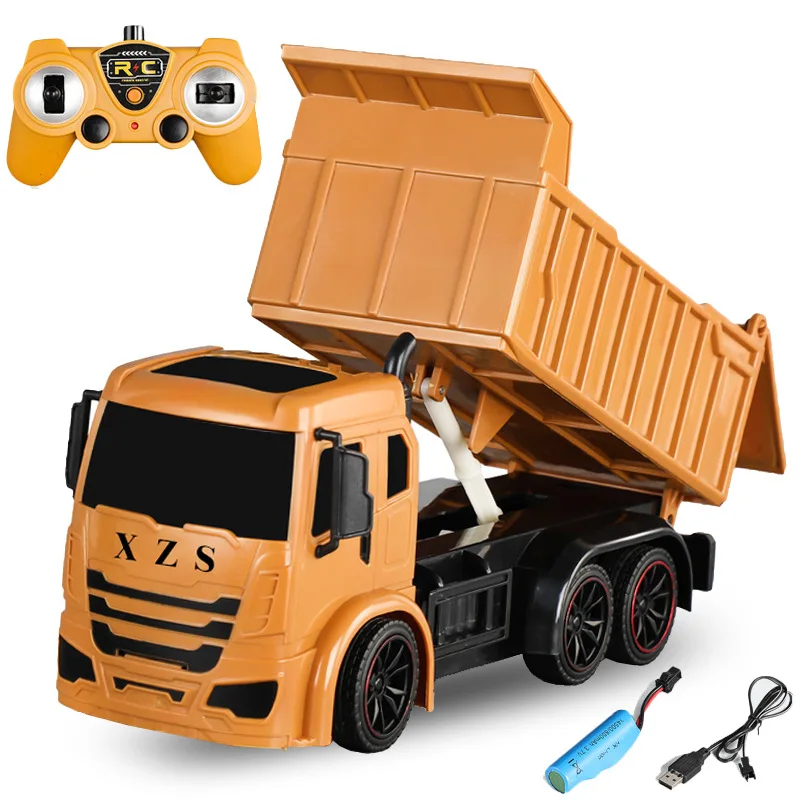 

GLCUCG RCtown RC Cars Dump Truck Toys RC Engineering Truck Model Beach Toys Transporter for Children Boys Xmas Birthday Gifts