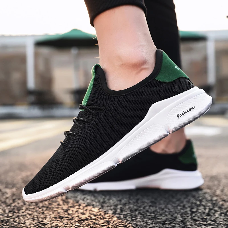 Кроссовки мужские сетчатые Повседневные Дышащие хлопковая ткань без шнуровки