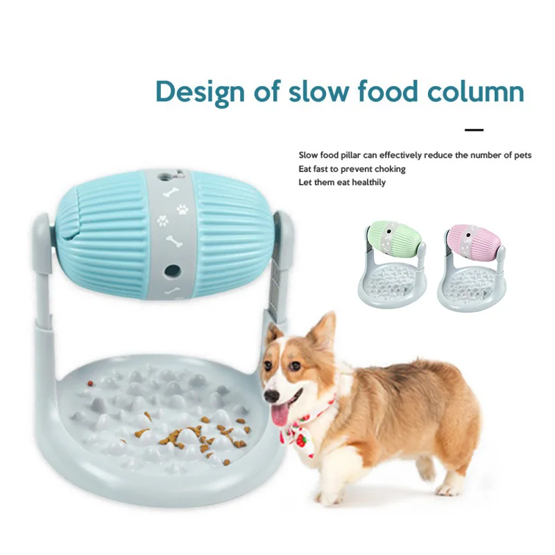 

Pet Fun Bowl Feeder Dog Cat Feeding Toys Roller Puzzle Food Leakage Toy Fiddle Rolling Falling Snacks Exercise Fun Pets Supplies