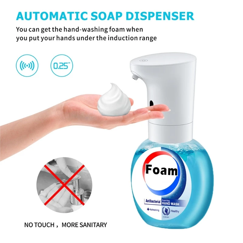 

Automatic Foaming Dispenser Infrared Induction Electric Hand Soap Dispensers 2 Bubbling Modes Countertop