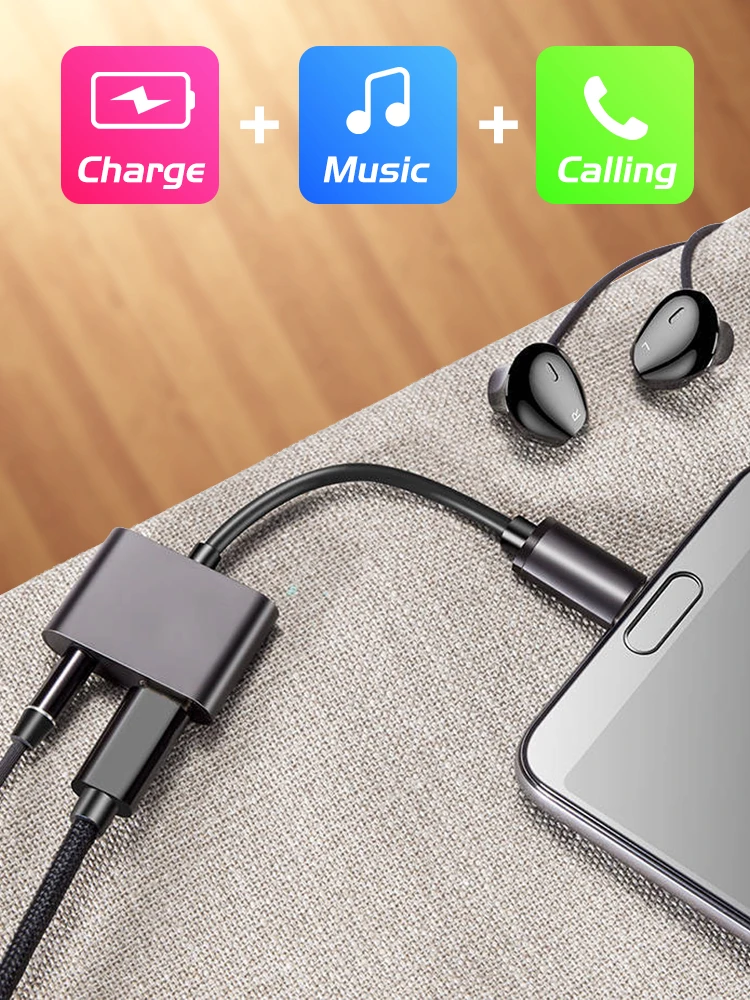 Аудиоадаптер anmon USB Type C с разъемом 3 5 мм для наушников аудиокабель