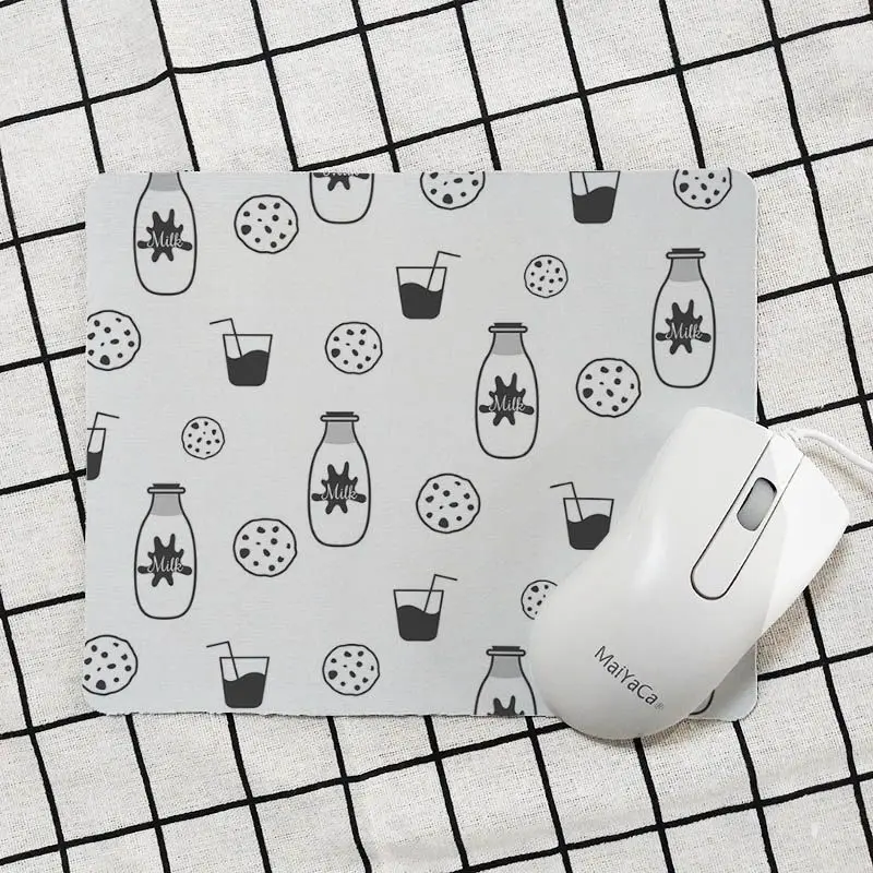

MaiYaCa New Printed Milk pattern Computer Gaming Mousemats Simple Design Speed Gaming Mouse Pads 18x22cm desk mat